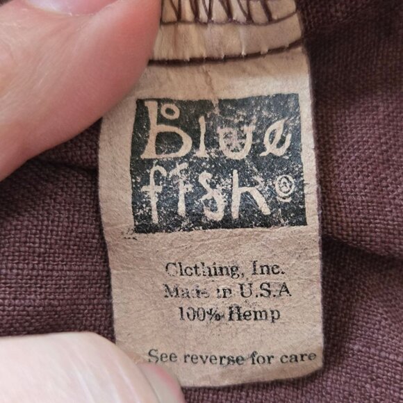 Vintage Blue Fish Womens Hemp Poet Vest 2000 Collection Loam Purple One Size - Picture 16 of 16